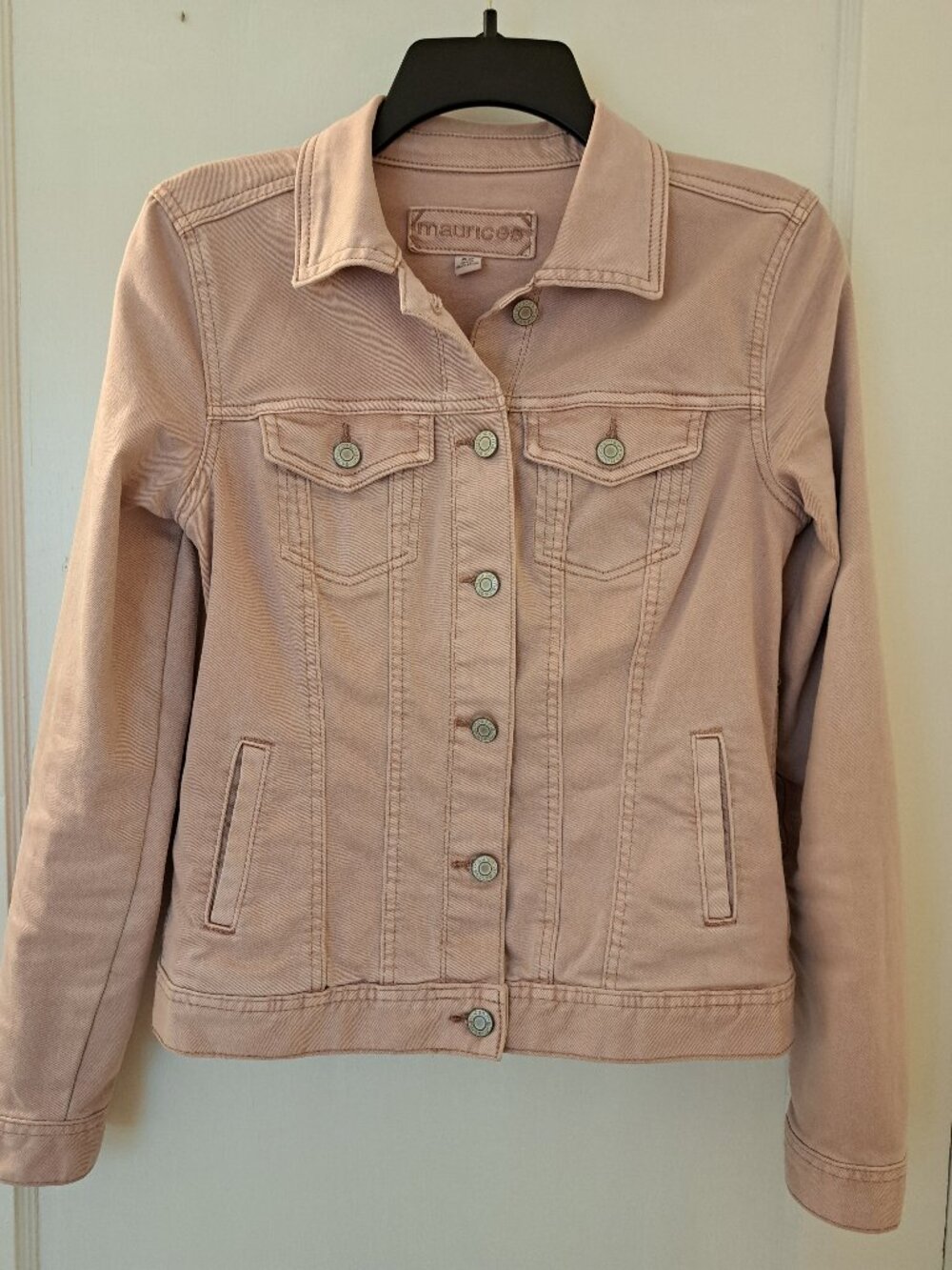 MAURICES Blush Pink Denim Jacket - Women's Jean Jacket - Size XS